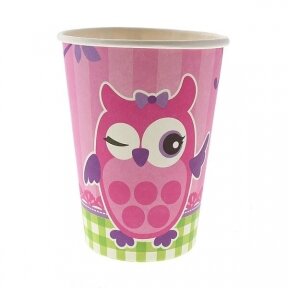 Paper cups Owl (6pcs.)