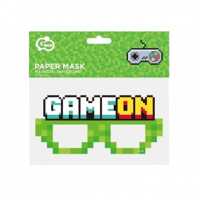 Paper masks Game On, 6 pcs. 1