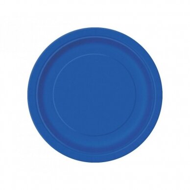 Paper plates, blue, 22 cm, 16 pcs.