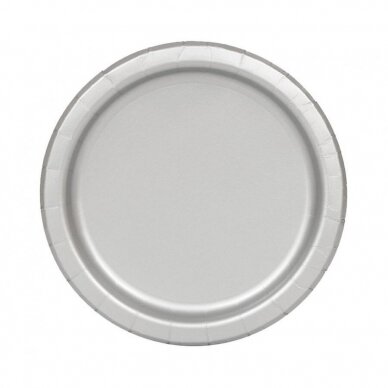 Paper plates, silver, 23 cm, 16 pcs.