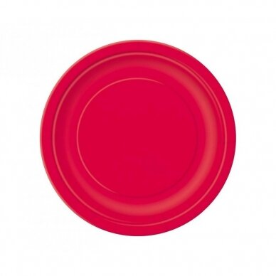 Paper plates, red, 17 cm, 20 pcs.