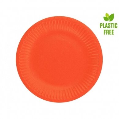 Paper plates Solid colour, red, 18 cm, 6 pcs