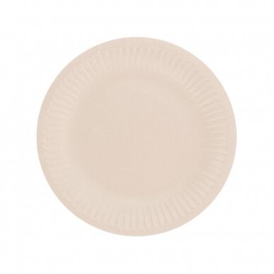 Paper plates Solid colour, light pink, 18 cm, 6 pcs