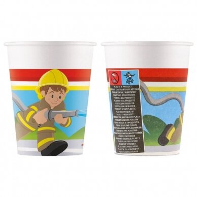 Paper cups (WM) Firefighters, 200ml, 8 pcs (SUP label) 1