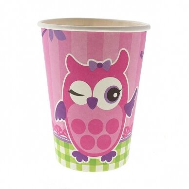 Paper cups Owl (6pcs.)