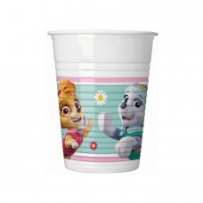 Puodeliai plastikiniai "Paw Patrol Skye and Everest" (8vnt/200ml)