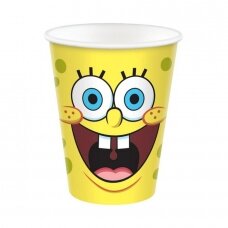 Puodeliai popieriniai su Kempiniukas Plačiakelnis "SpongeBob" (8vnt./250ml)