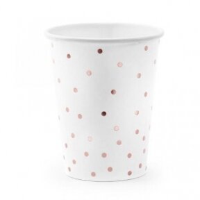 Cups Polka Dots, white, 260ml