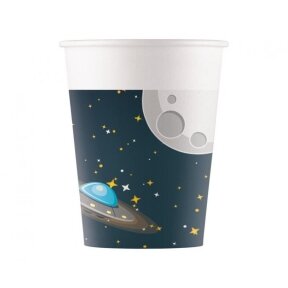 Paper cups (WM), Rocket Space, 200ml, 8 pcs. (SUP label)