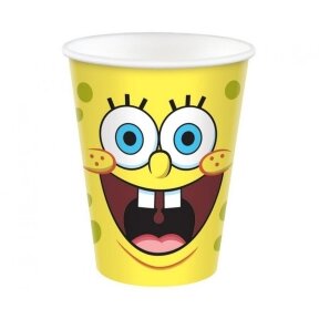 Paper cups SpongeBob 250 ml, 8 pcs