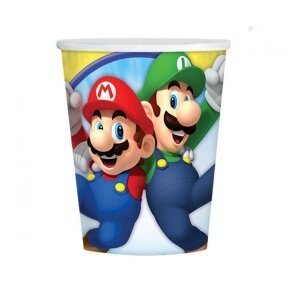 Paper cups Super Mario 250 ml, 8 pcs (NT)