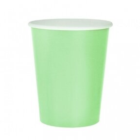 Paper cups solid colour mint, 270 ml / 14 pcs.