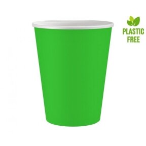 Paper cups Solid colour, pistachio, 250 ml, 6 pcs