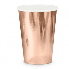 Paper cups, rose gold, 220ml