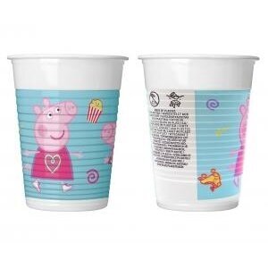 Plastic cups (WM) Peppa Pig Messy Play, 200 ml, 8 pcs (SUP label) 1