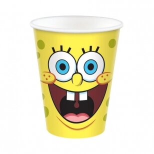 Puodeliai popieriniai su Kempiniukas Plačiakelnis "SpongeBob" (8vnt./250ml)