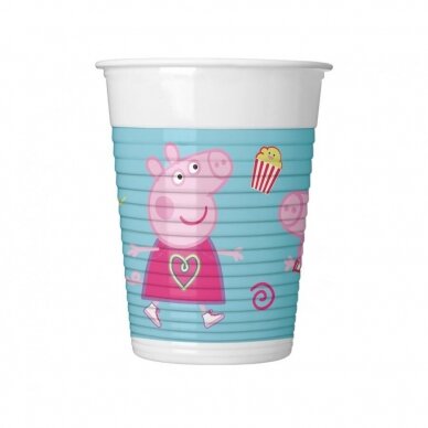 Plastic cups (WM) Peppa Pig Messy Play, 200 ml, 8 pcs (SUP label)