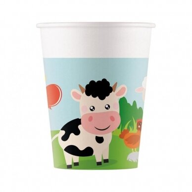 Paper cups (WM) Farm, 200ml, 8 pcs (SUP label)