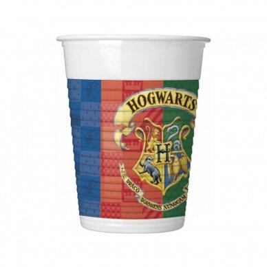 Plastic cups (WM) Harry Potter Hogwarts Houses, 200ml, 8 pcs (SUP label)