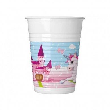 Plastic cups (WM) Unicorn, 200 ml, 8 pcs (SUP label)