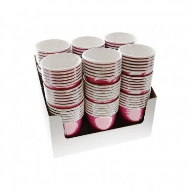 Paper cups Solid colour, Magenta, 250 ml, 6 pcs 1