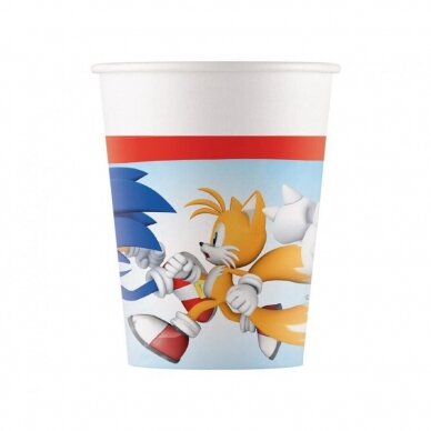 Paper cups (WM) Sonic, 200ml, 8 pcs. (SUP label)