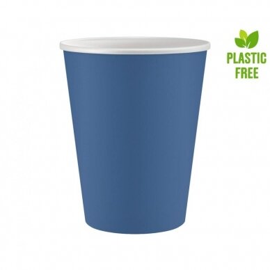 Paper cups Solid colour, dark blue, 250 ml, 6 pcs