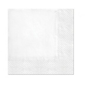 Paper napkins PAW, White, solid colour, 33 x 33 cm / 20 pcs.