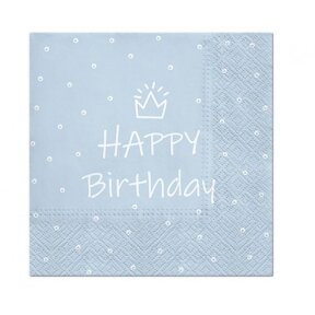 Paper napkins PAW, Special Day Design (light blue), 33 x 33 cm / 20 pcs.