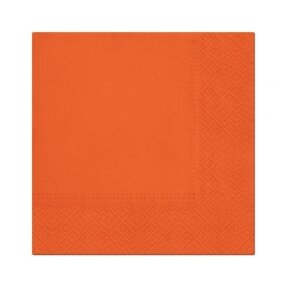 Paper napkins PAW Unicolor Orange 33 x 33 cm, 20 pcs