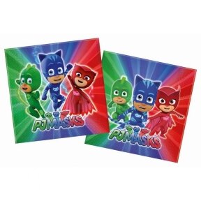 Napkins of paper "PJ Masks" , 33x33 cm, 20 pcs