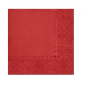 Paper napkins PAW, Chili Red, solid colour, 33 x 33 cm / 20 pcs.