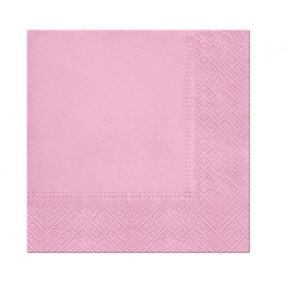 Paper napkins PAW, Rosa, solid colour, 33 x 33 cm / 20 pcs