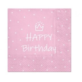 Paper napkins PAW Special Day Design (light pink), 33 x 33 cm / 20 pcs.