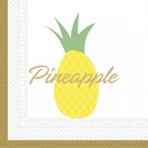 Napkins with pineapple 'Golden Pineapple' (20 pcs)