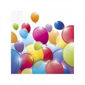 Napkins with balloons "Colored Balloons" (20pcs/33x33cm)