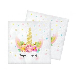 Unicorn paper napkins, 33x33 cm, 20 pcs