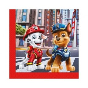 Paper napkins Paw Patrol: The Movie, 33x33 cm, 20 pcs