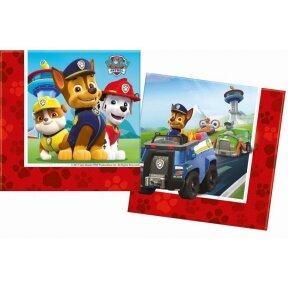 Paper napkins "Paw Patrol Let''s Roll", size 33 x 33 cm, 20 pcs.