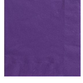 Paper napkins deep purple, solid colour, 33 x 33 cm / 20 pcs.