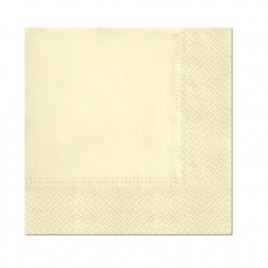 Paper napkins PAW, Champagne, solid colour, 33 x 33 cm / 20 pcs.