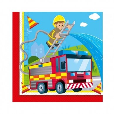 Paper napkins Firefighters 33x33 cm, 20 pcs.