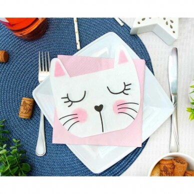 Paper napkins Cat, 33 x 33 cm, 2 ply, 12 pcs. 1