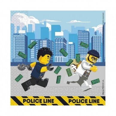 Lego City paper napkins, 33x33 cm, 20 pcs