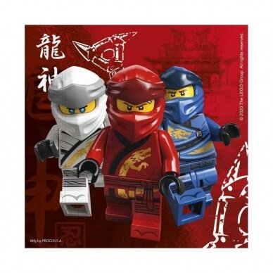 Lego Ninjago paper napkins, 33x33 cm, 20 pcs