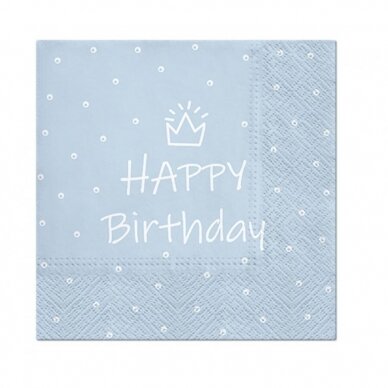 Paper napkins PAW, Special Day Design (light blue), 33 x 33 cm / 20 pcs.