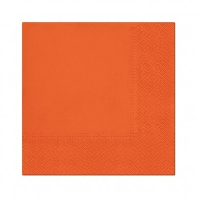 Paper napkins PAW Unicolor Orange 33 x 33 cm, 20 pcs