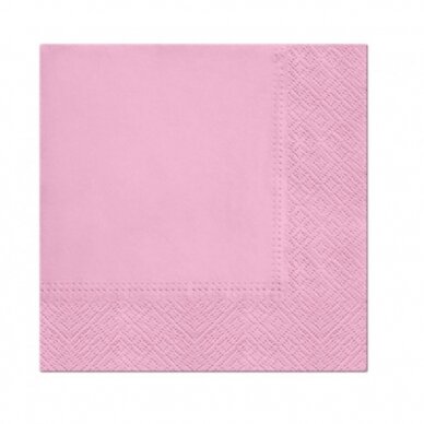 Paper napkins PAW, Rosa, solid colour, 33 x 33 cm / 20 pcs