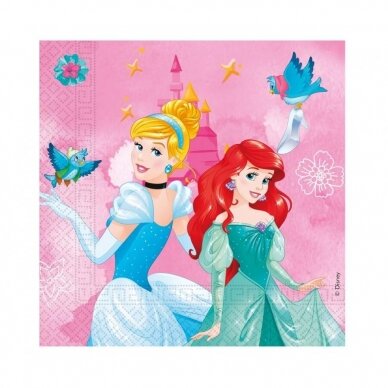 Servetėlės su princesėmis "Princess Live Your Story" (20vnt/33x33cm) 1