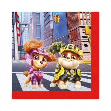 Paper napkins Paw Patrol: The Movie, 33x33 cm, 20 pcs 1